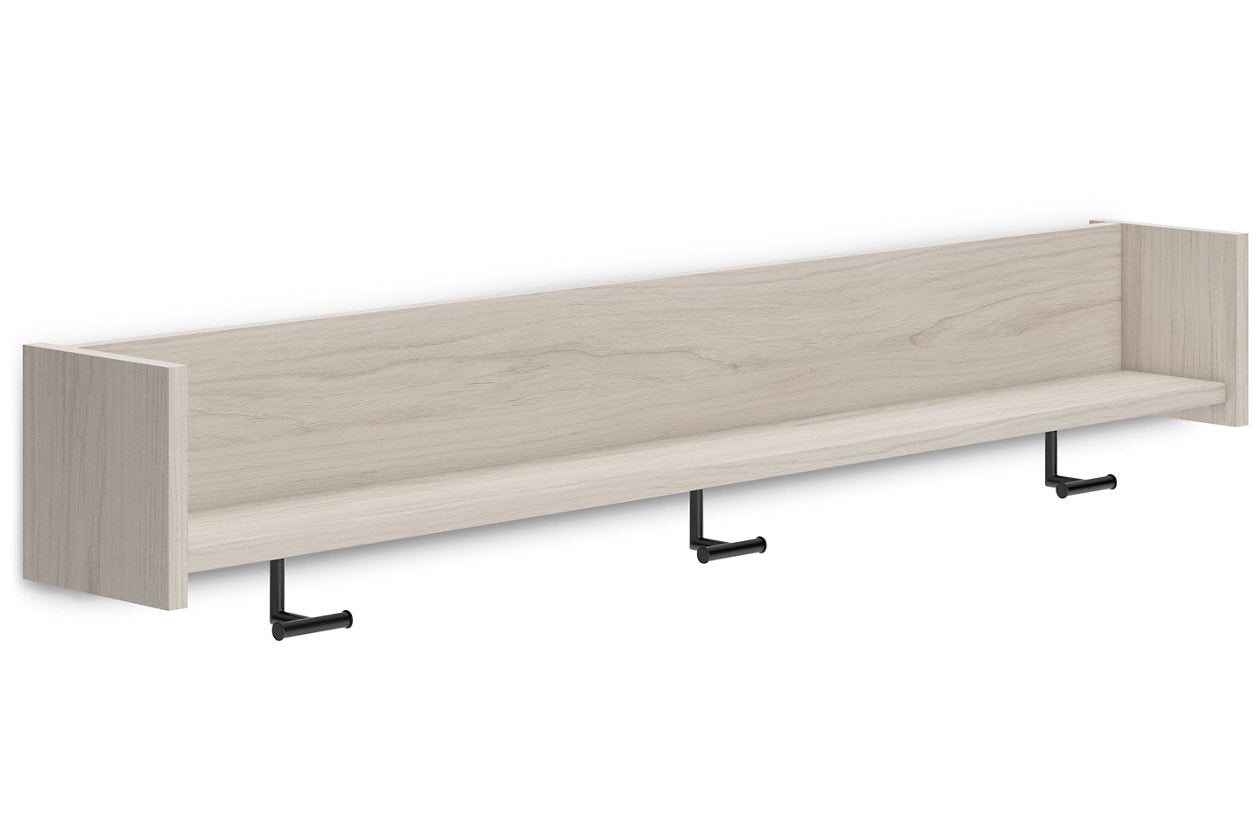 Socalle Light Natural Wall Mounted Coat Rack with Shelf - EA1864-151 - Luna Furniture - Dallas Store