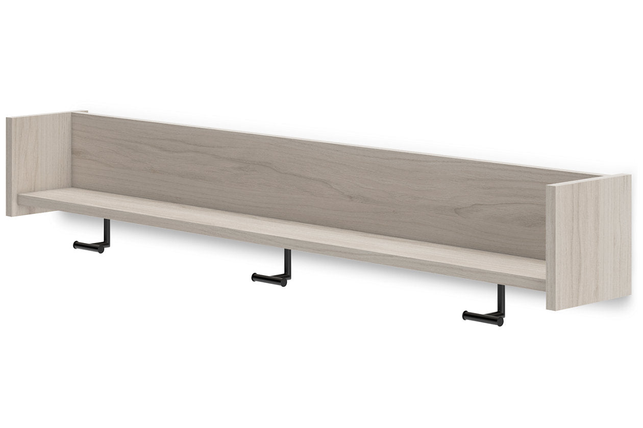 Socalle Light Natural Wall Mounted Coat Rack with Shelf - EA1864-151 - Luna Furniture - Dallas Store