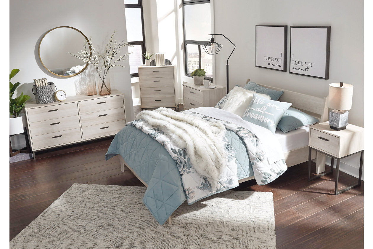Socalle Natural Full Panel Platform Bed - SET | EB1864-112 | EB1864-156 - Luna Furniture - Dallas Store