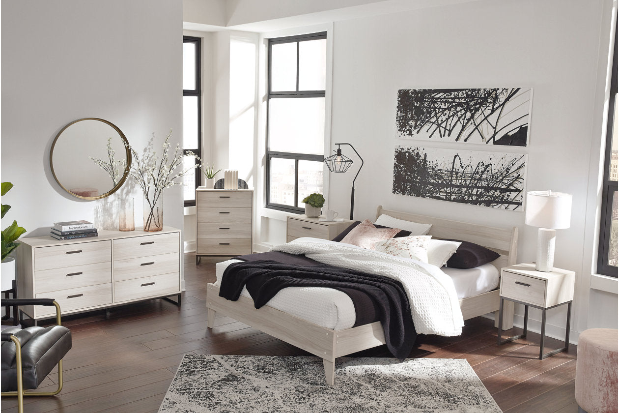 Socalle Natural Queen Panel Platform Bed - SET | EB1864-113 | EB1864-157 - Luna Furniture - Dallas Store