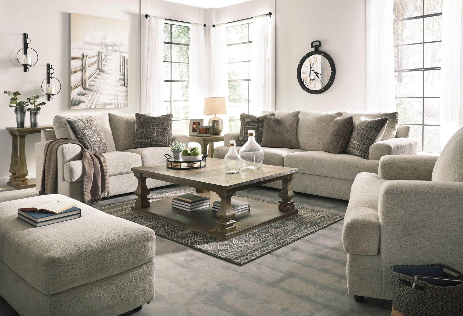 Soletren Stone Living Room Set - SET | 9510438 | 9510435 | 9510423 | 9510444 | 9510408 - Luna Furniture - Dallas Store