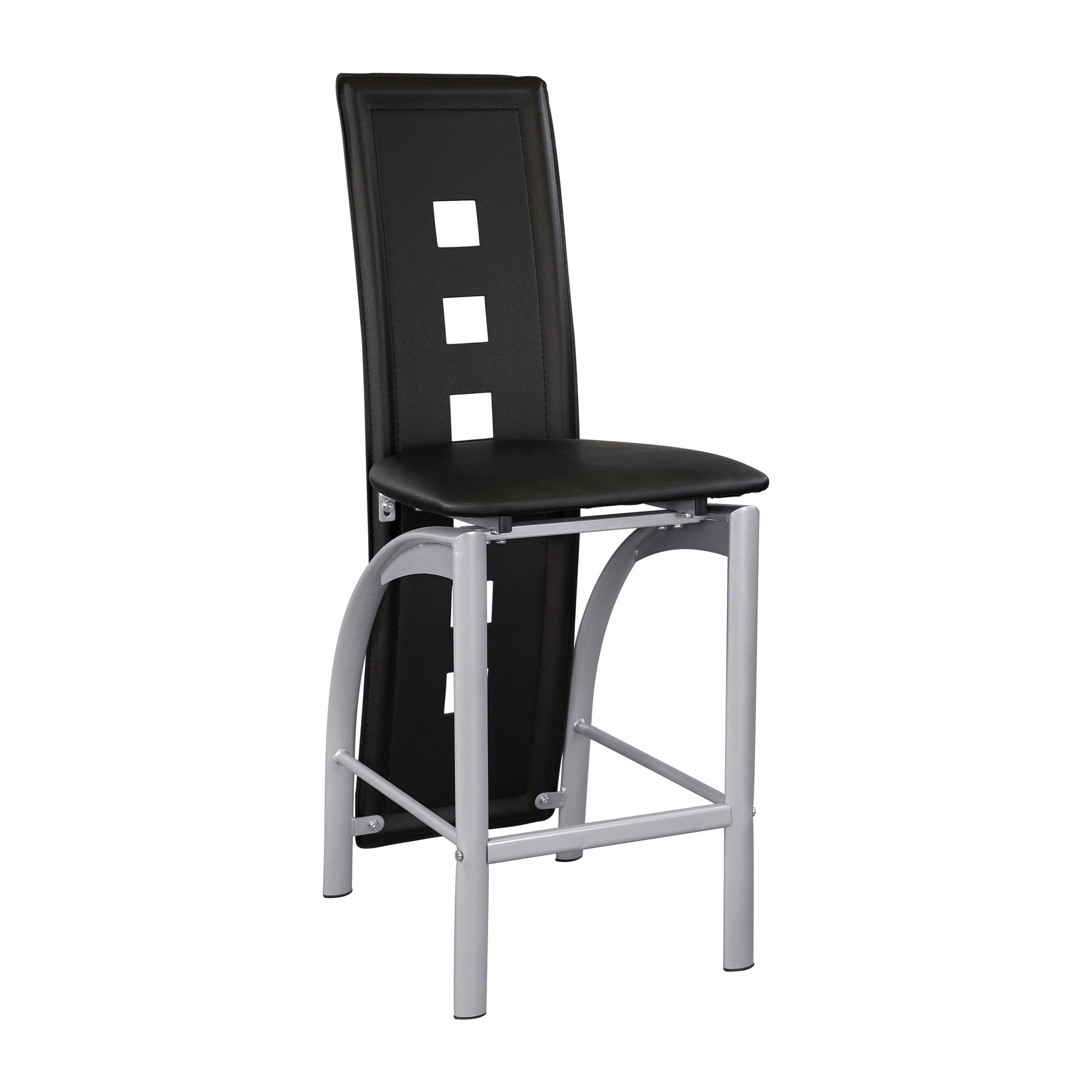 Sona Black/Silver Counter Chair, Set of 2 - 5532-24 - Luna Furniture - Dallas Store
