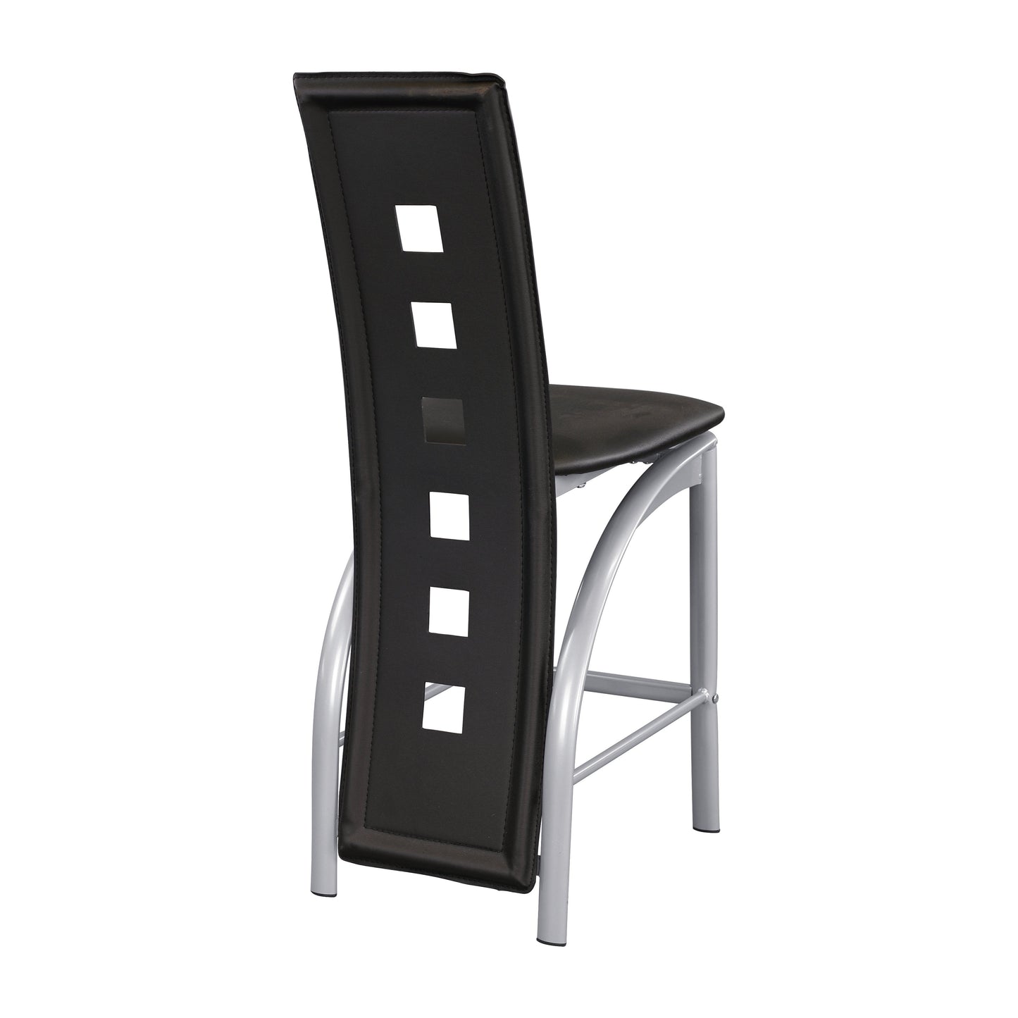 Sona Black/Silver Counter Chair, Set of 2 - 5532-24 - Luna Furniture - Dallas Store
