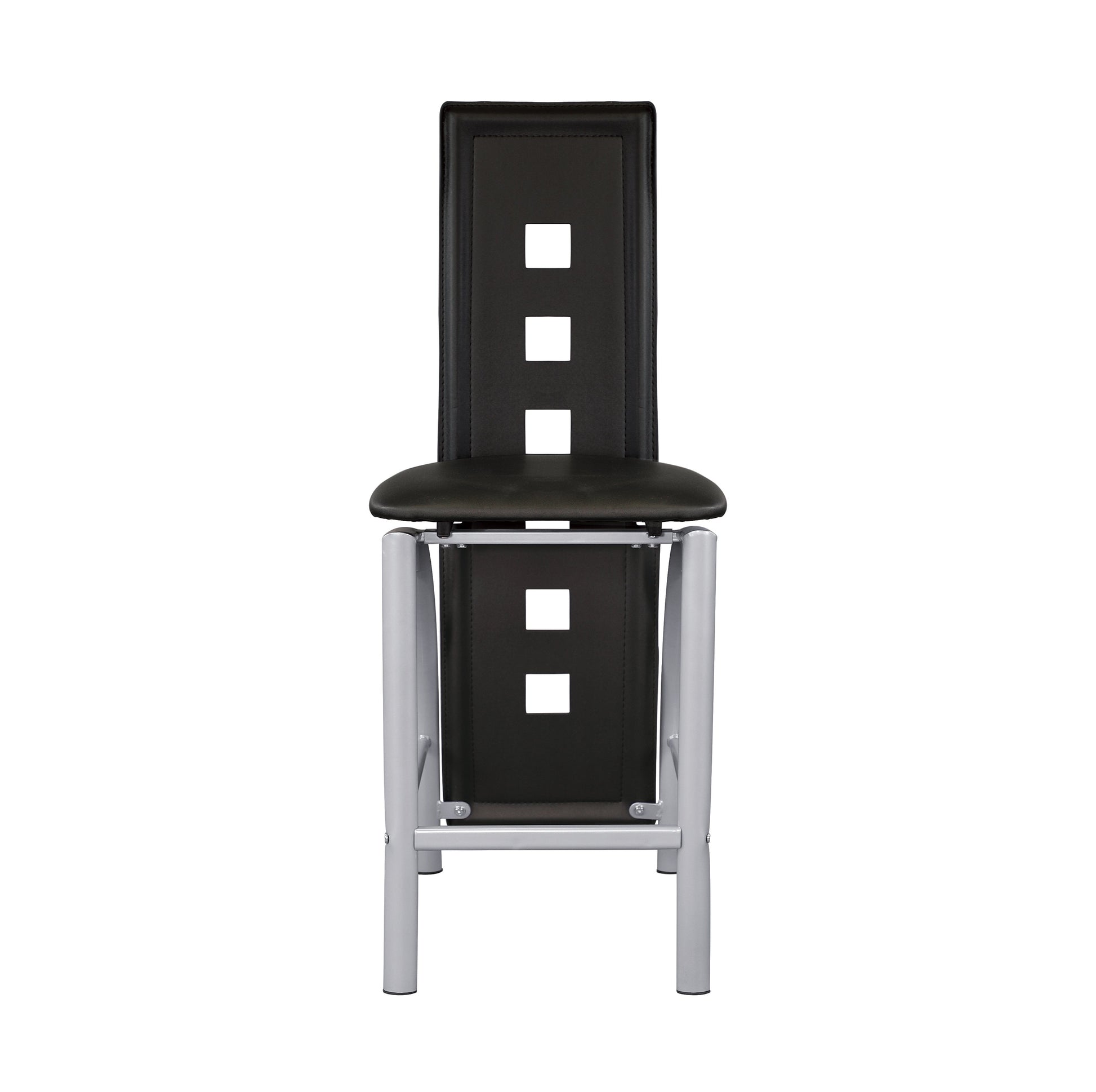 Sona Black/Silver Counter Chair, Set of 2 - 5532-24 - Luna Furniture - Dallas Store
