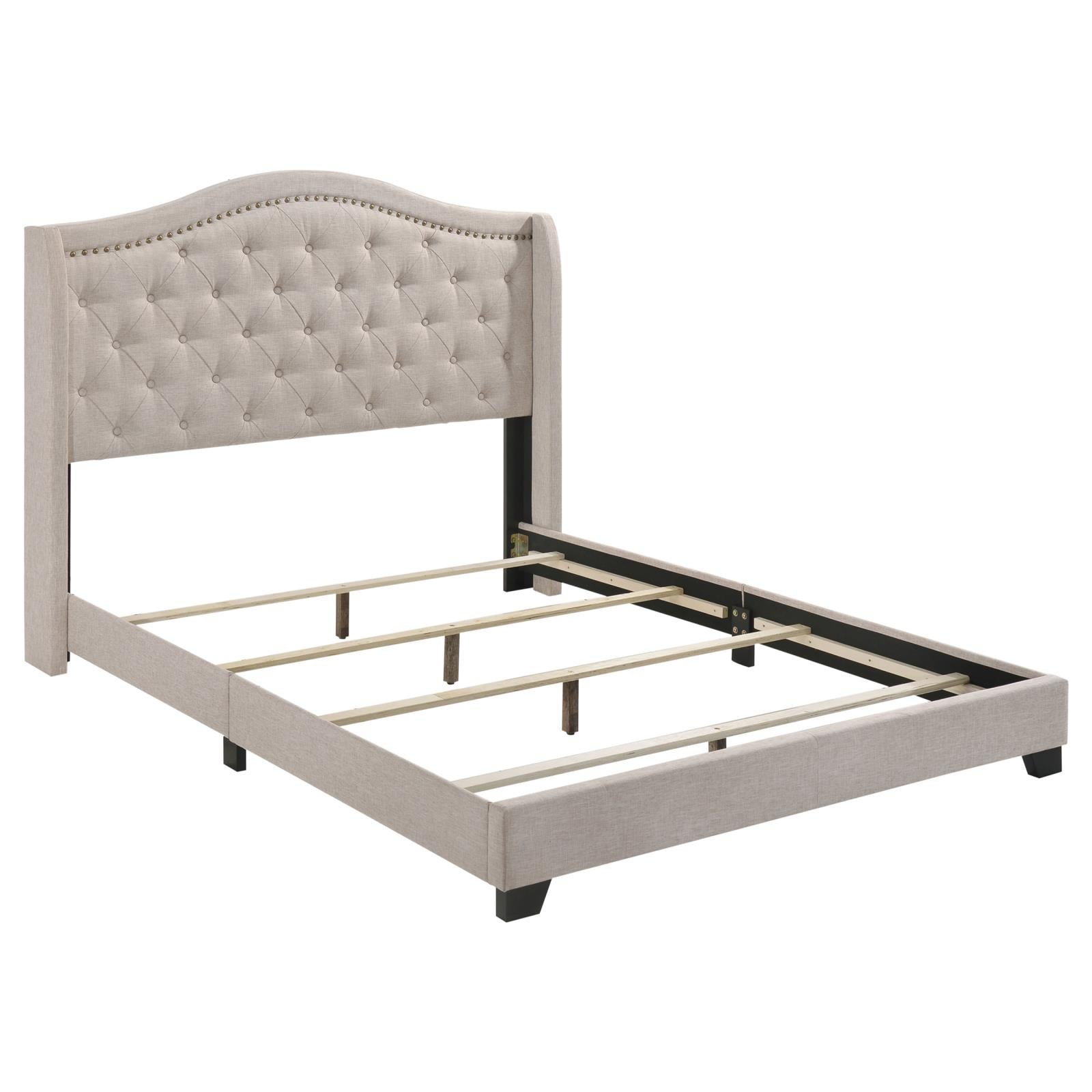 Sonoma Camel Back Full Bed Beige - 310073F - Luna Furniture - Dallas Store