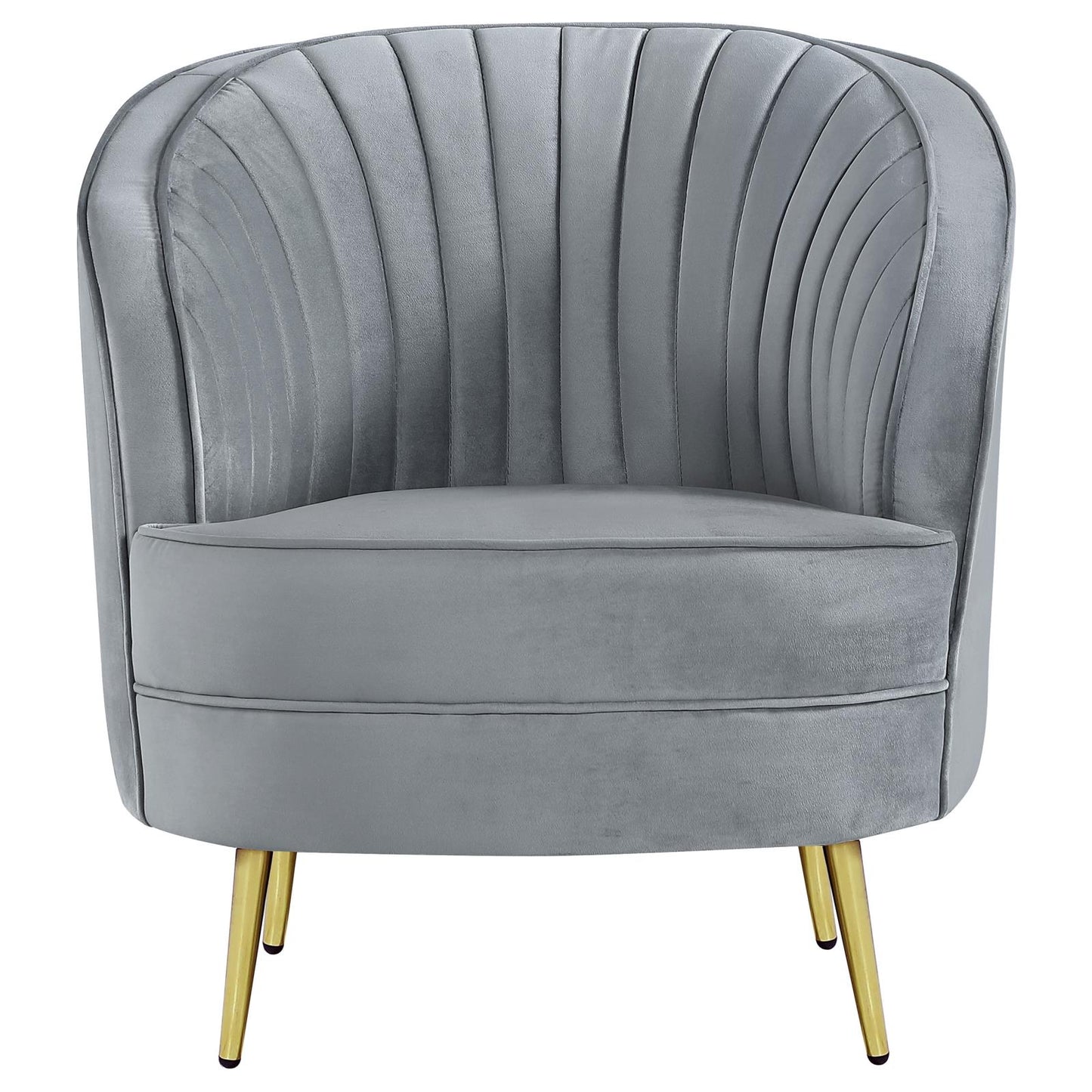 Sophia Upholstered Chair Gray/Gold - 506866 - Luna Furniture - Dallas Store
