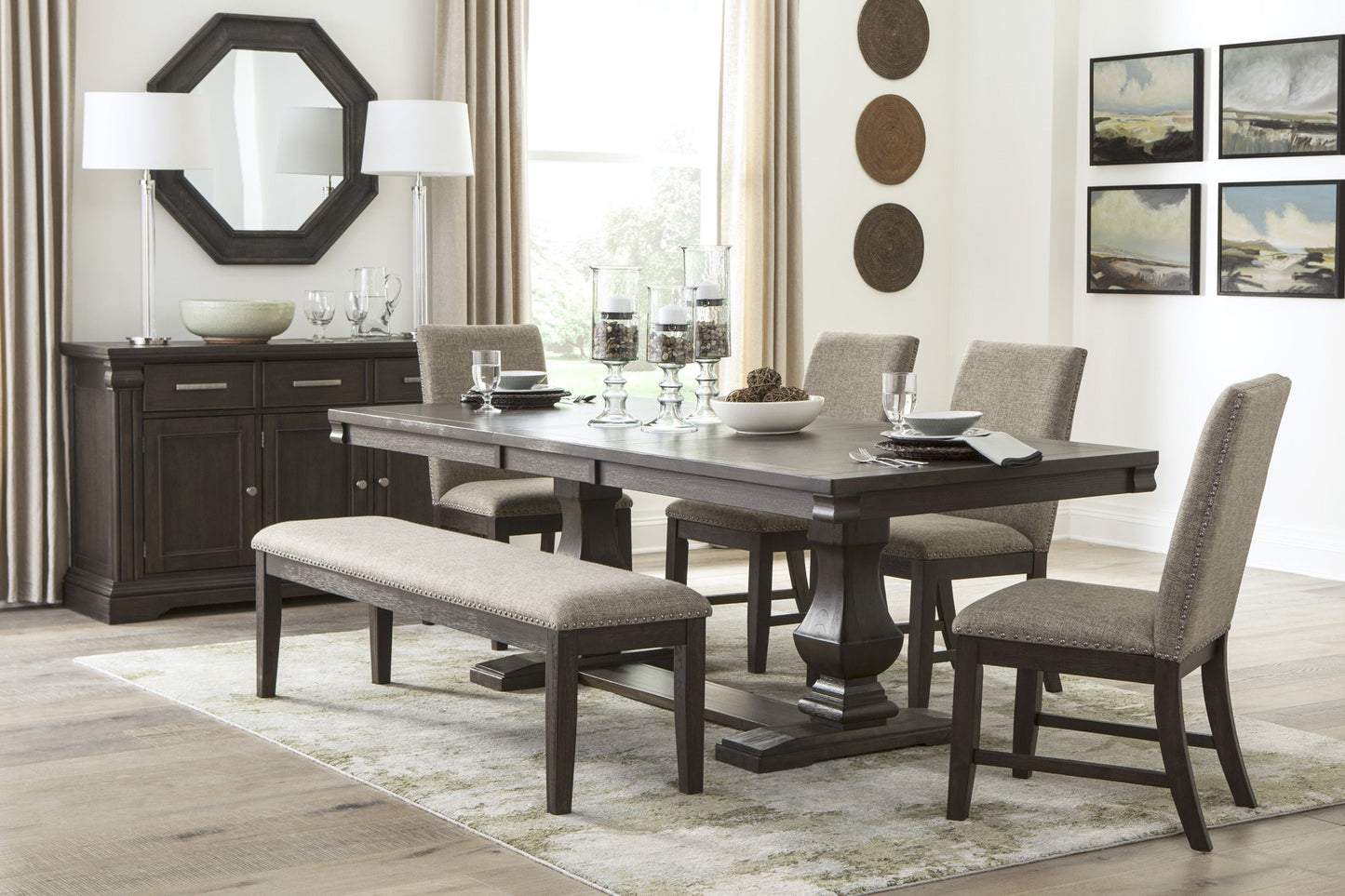 Southlake Wire Brushed Rustic Brown Bench - 5741-13 - Luna Furniture - Dallas Store