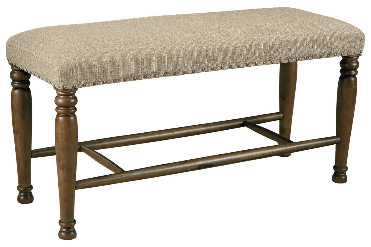 [SPECIAL] Lettner Gray/Brown Dining Bench - D733-00 - Luna Furniture - Dallas Store