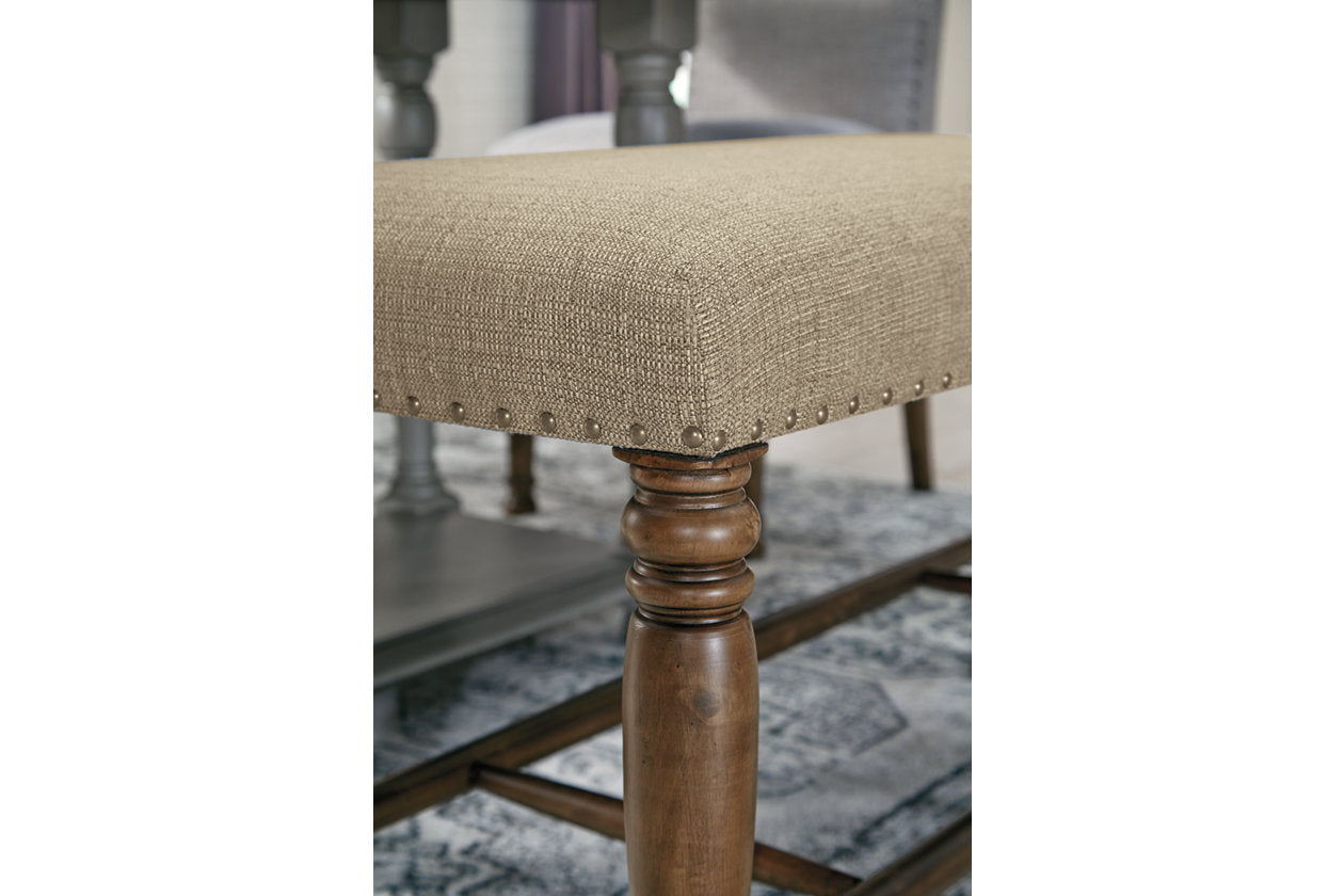 [SPECIAL] Lettner Gray/Brown Dining Bench - D733-00 - Luna Furniture - Dallas Store
