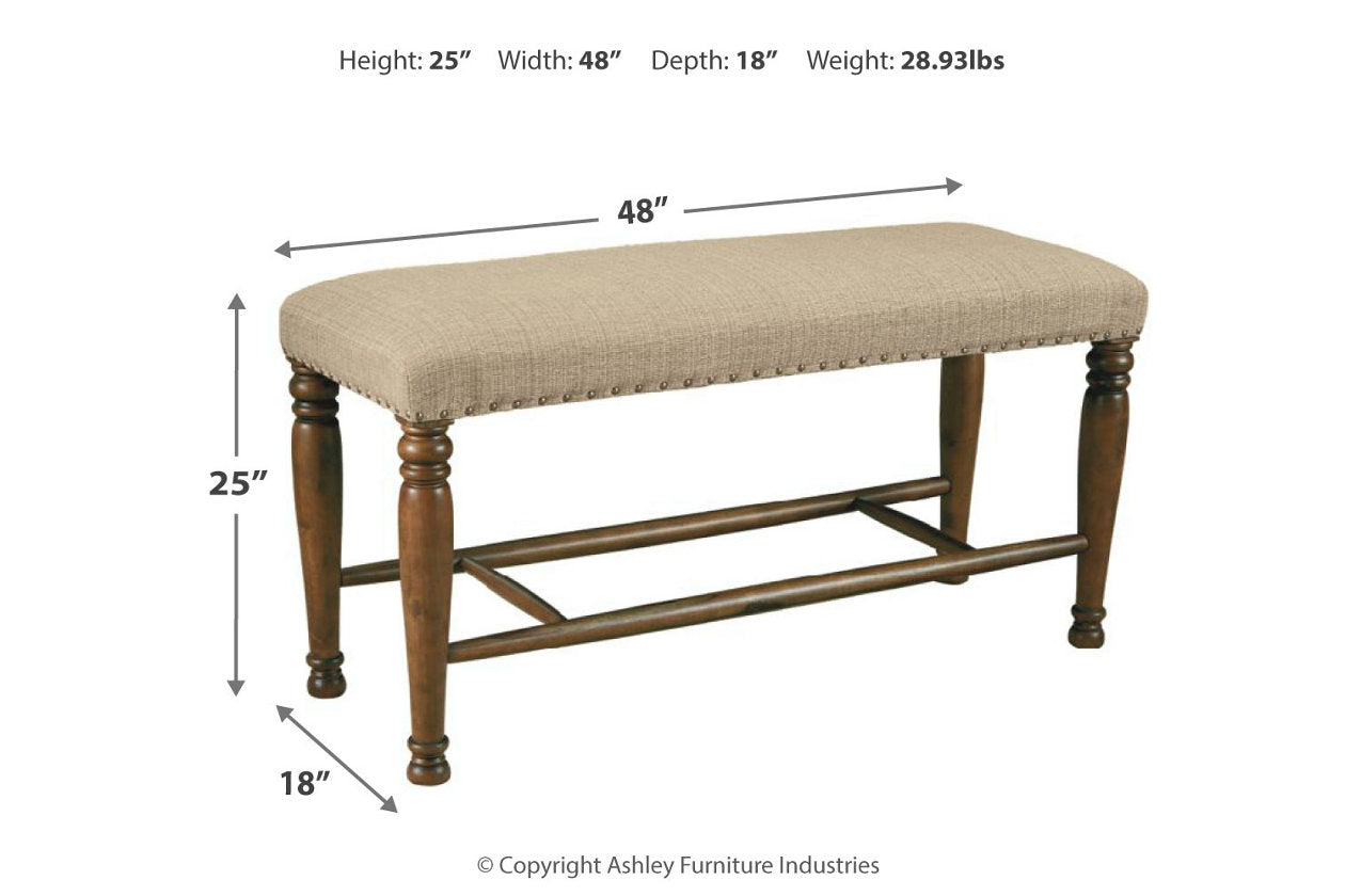 [SPECIAL] Lettner Gray/Brown Dining Bench - D733-00 - Luna Furniture - Dallas Store