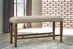 [SPECIAL] Lettner Gray/Brown Dining Bench - D733-00 - Luna Furniture - Dallas Store