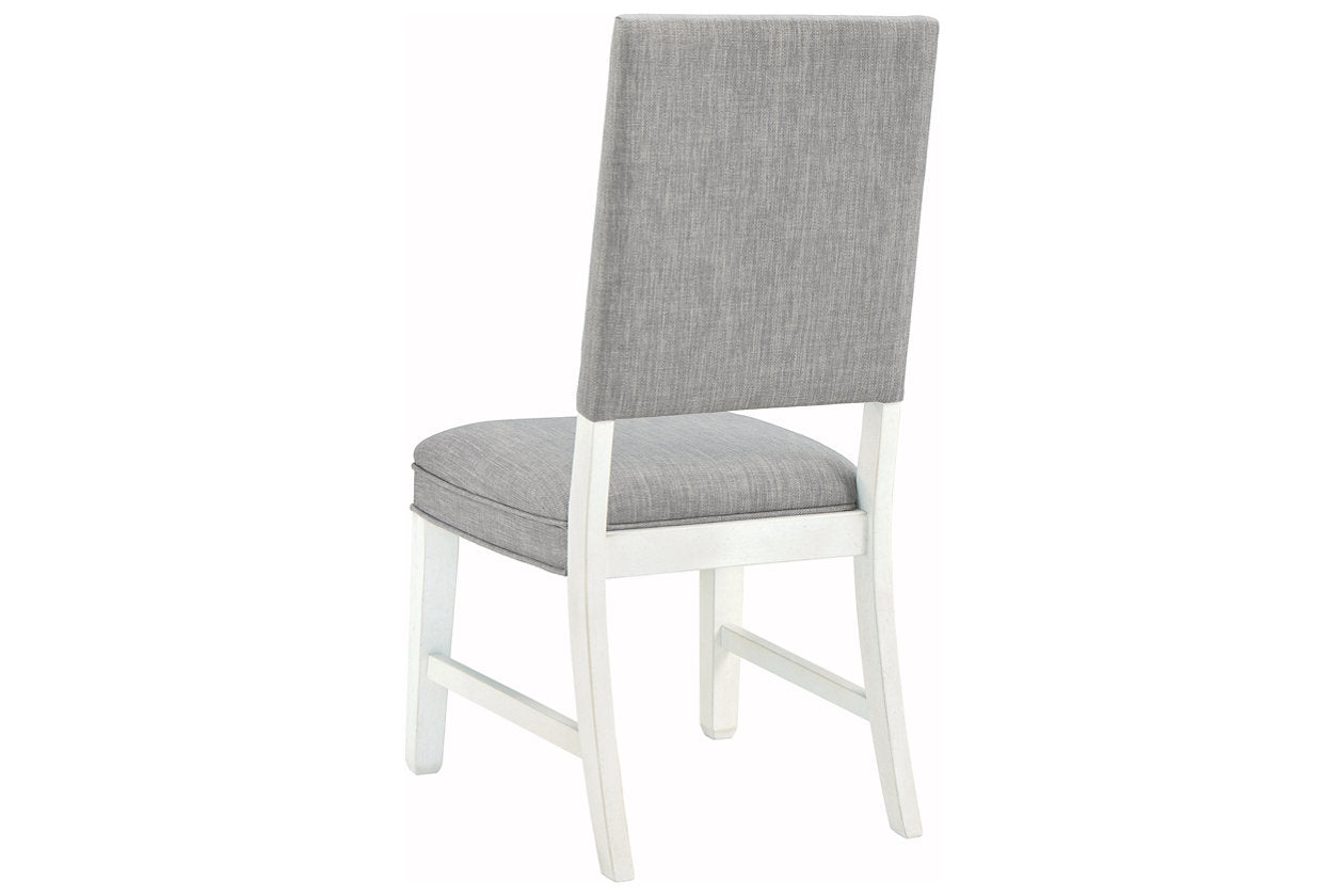 [SPECIAL] Nashbryn Gray/White Dining Chair, Set of 2 - D763-02 - Luna Furniture - Dallas Store