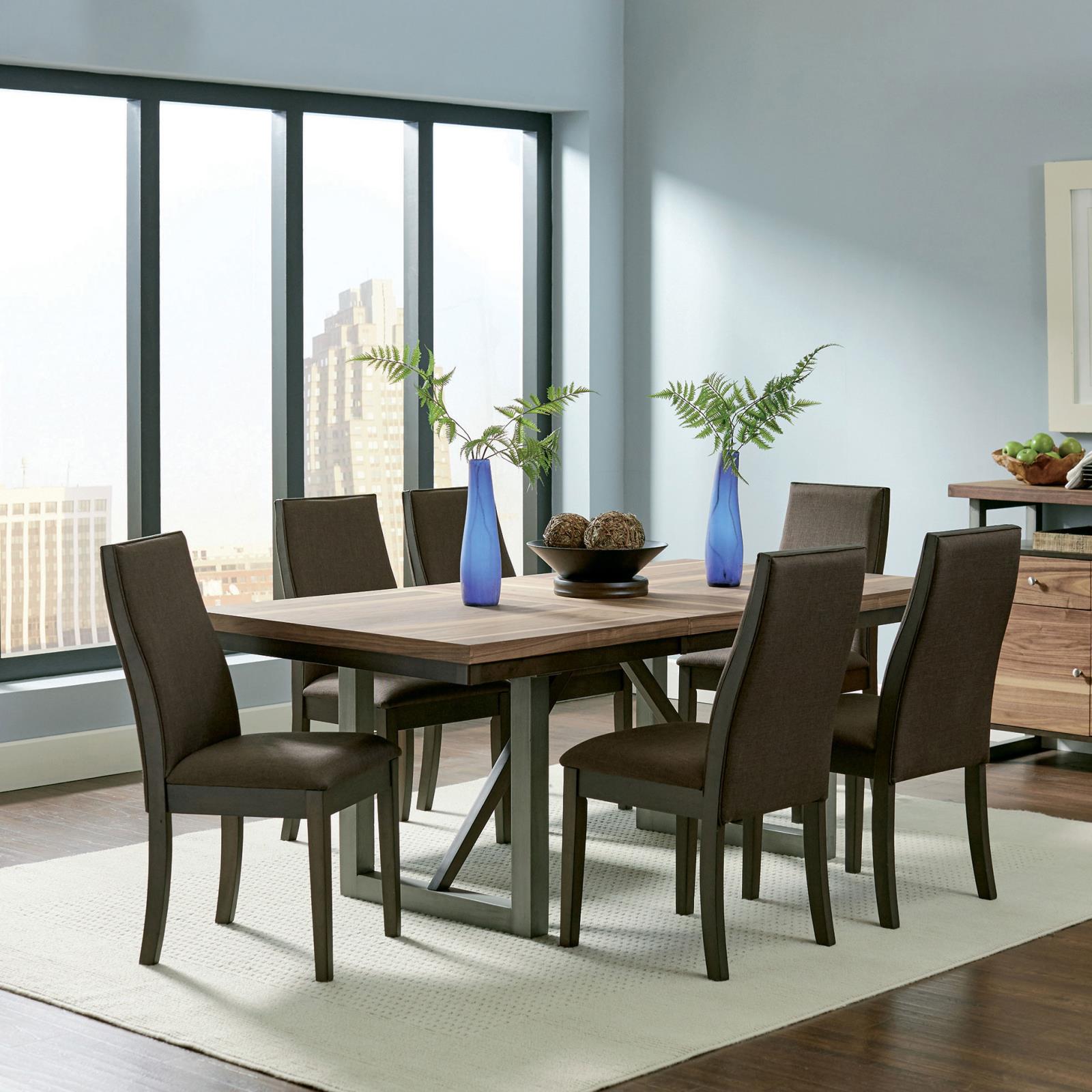 Spring Creek Natural Walnut Dining Table with Extension Leaf - 106581 - Luna Furniture - Dallas Store