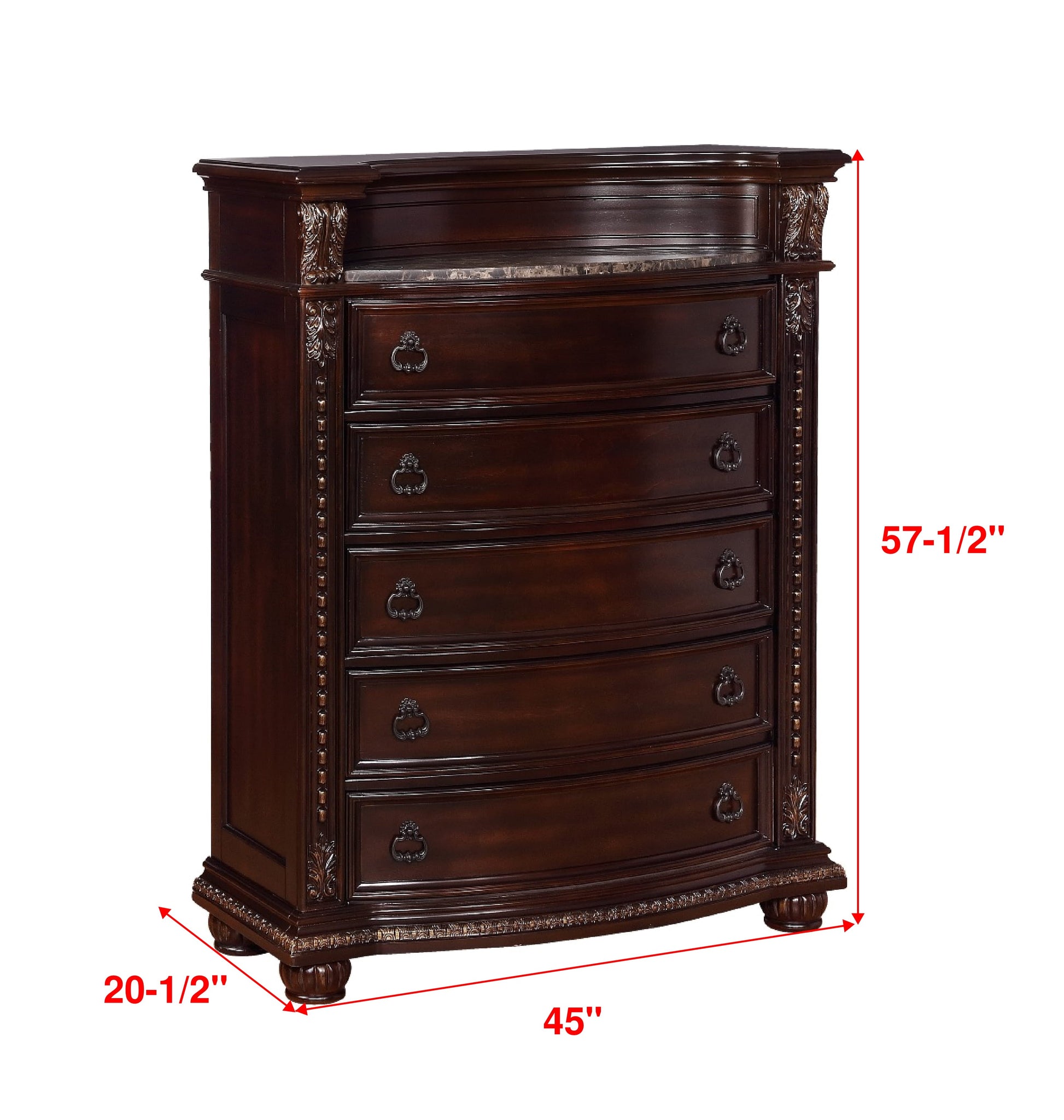Stanley Cherry Brown Chest - B1600-4 - Luna Furniture - Dallas Store