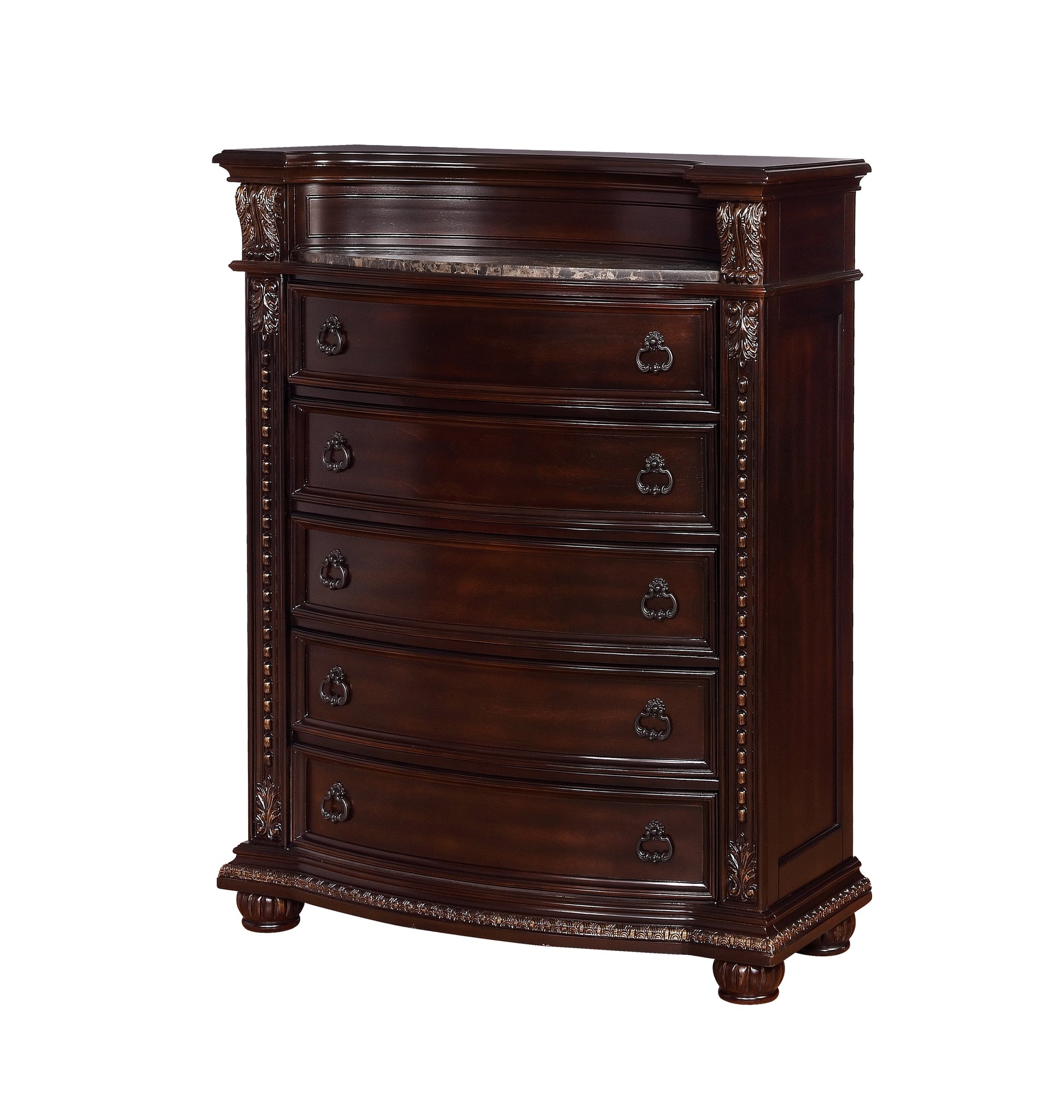 Stanley Cherry Brown Upholstered Sleigh Bedroom Set - SET | B1600B-Q-HB | B1600B-Q-FB | B1600B-KQ-HBLEG | B1600B-KQ-RAIL | B1600-1 | B1600-2 - Luna Furniture - Dallas Store