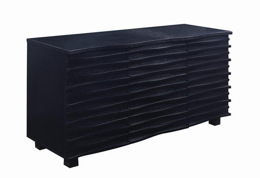 Stanton 3-Drawer Rectangular Server Black - 102065 - Luna Furniture - Dallas Store