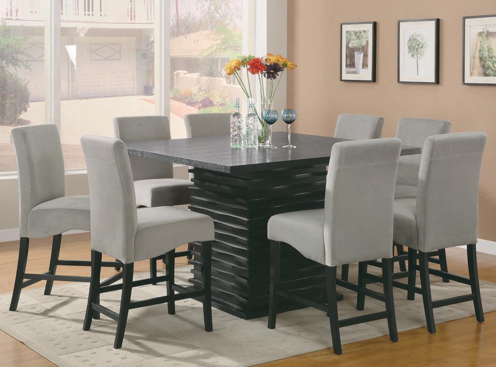 Stanton Gray/Black Upholstered Counter Height Chairs, Set of 2 - 102069GRY - Luna Furniture - Dallas Store