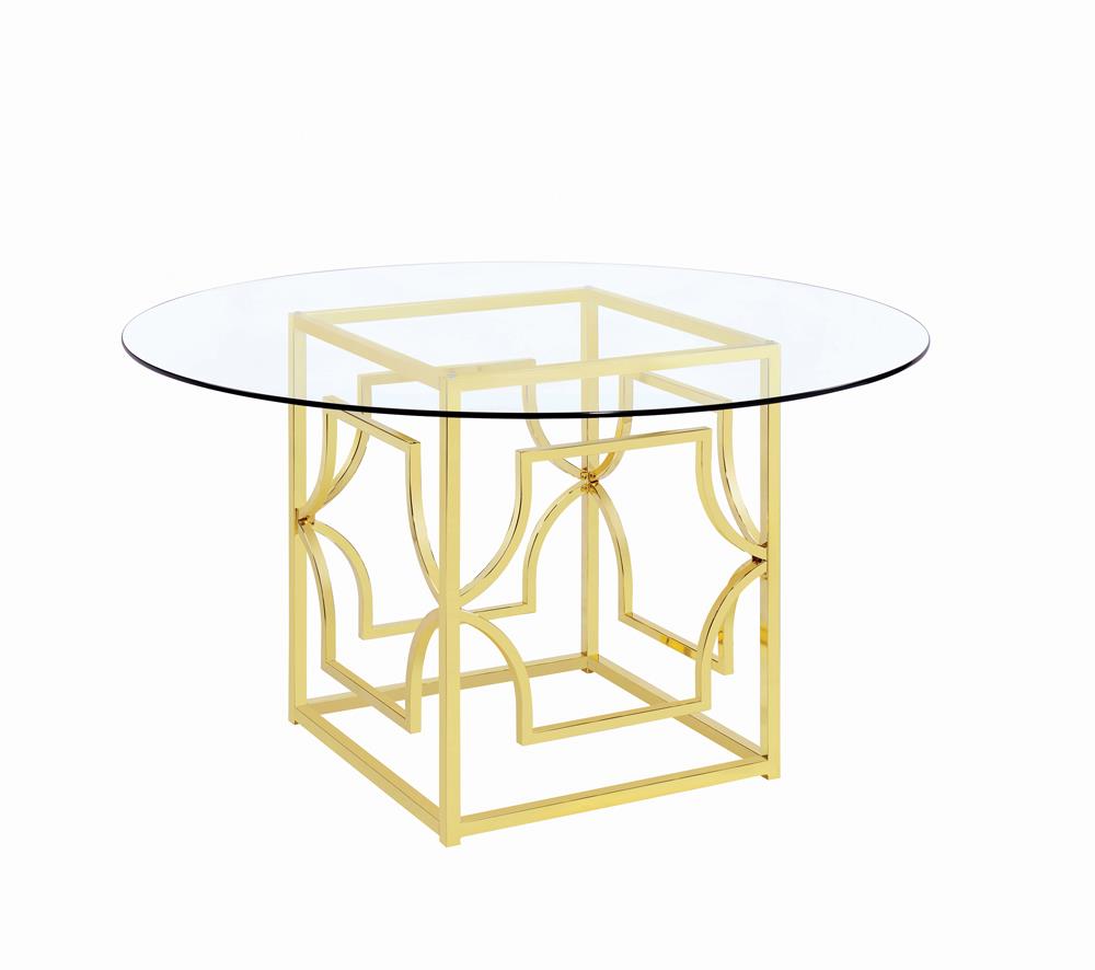 Starlight Brass Dining Table Base - 192641 - Luna Furniture - Dallas Store