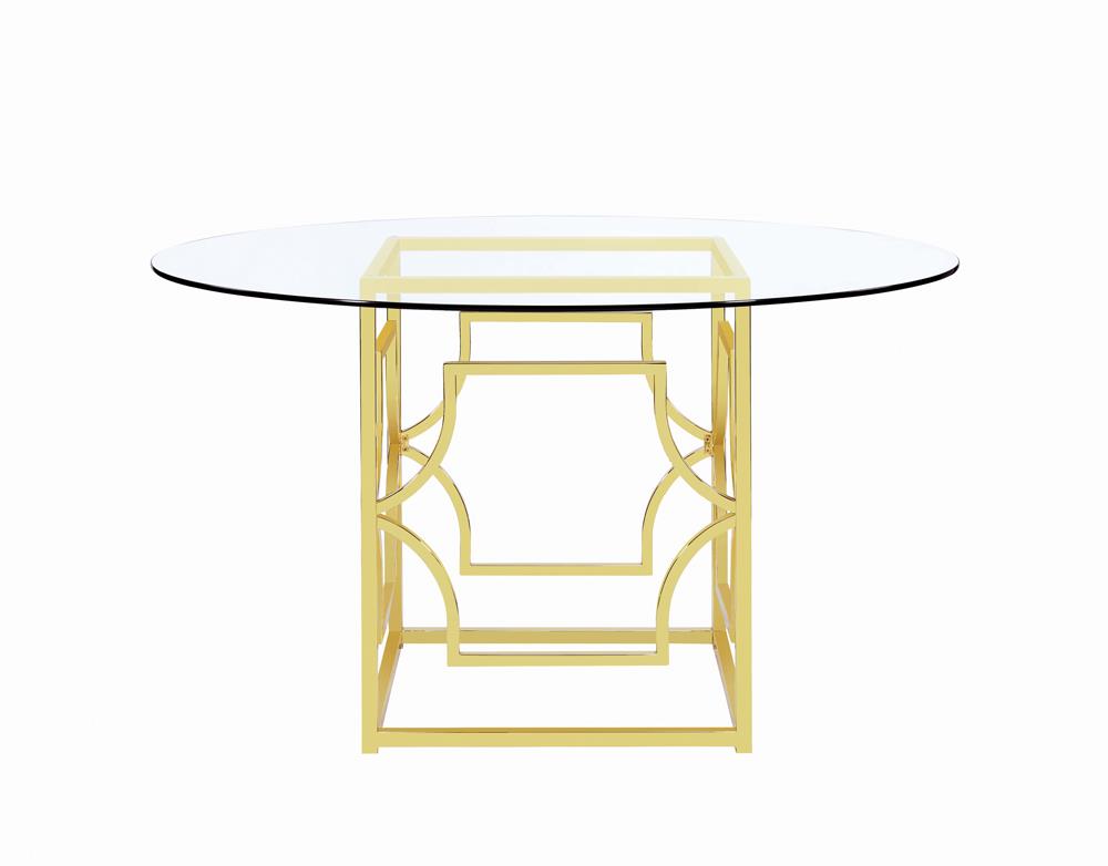 Starlight Brass Dining Table Base - 192641 - Luna Furniture - Dallas Store