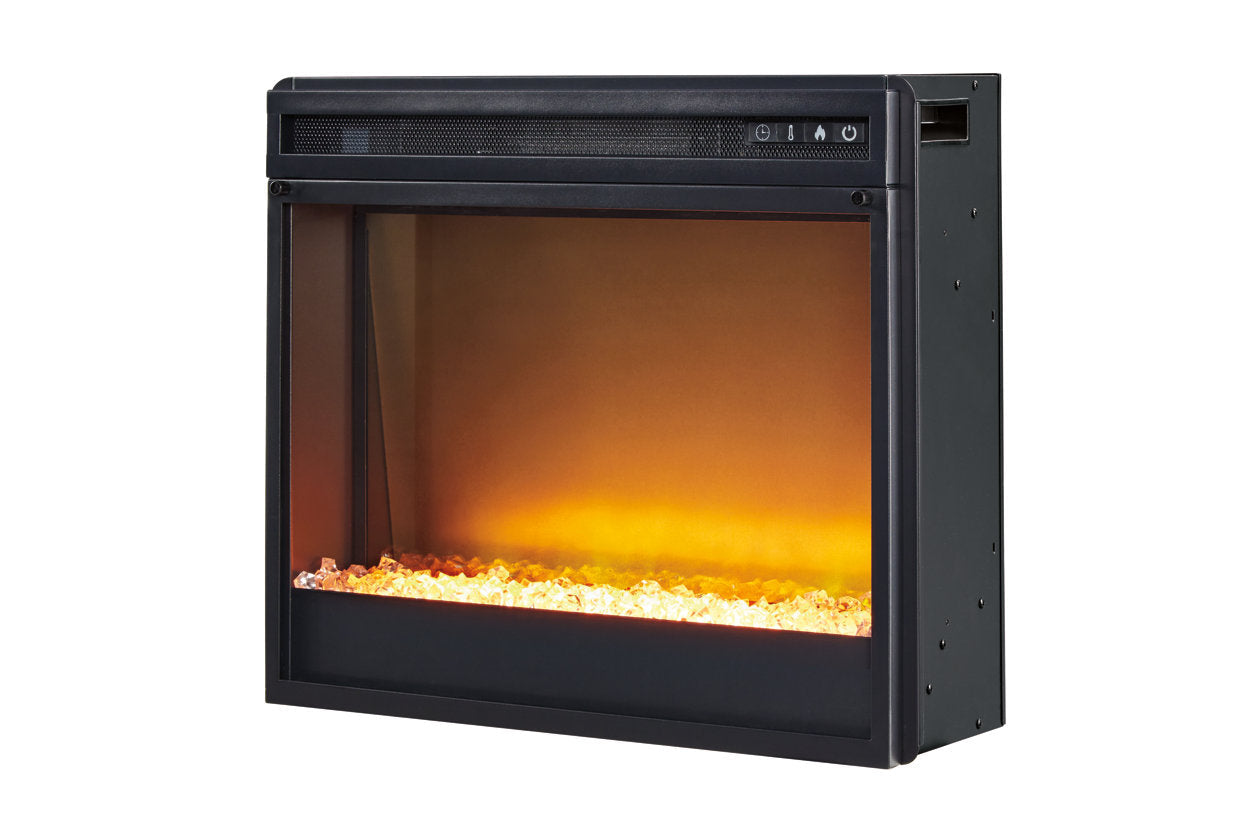 Starmore Brown 70" TV Stand with Electric Fireplace - SET | W100-02 | W633-68 - Luna Furniture - Dallas Store