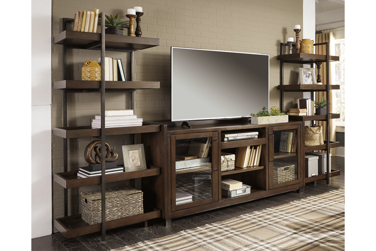Starmore Brown/Gunmetal 3-Piece Entertainment Center - SET | W633-34(2) | W633-68 - Luna Furniture - Dallas Store