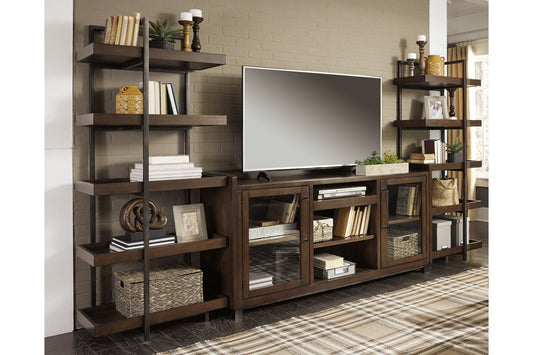 Starmore Brown/Gunmetal 3-Piece Entertainment Center - SET | W633-34(2) | W633-68 - Luna Furniture - Dallas Store