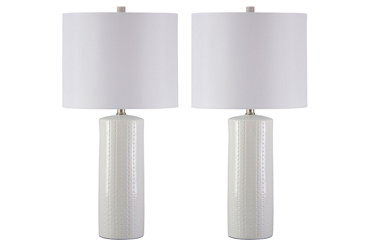 Steuben White Table Lamp, Set of 2 - L177904 - Luna Furniture - Dallas Store