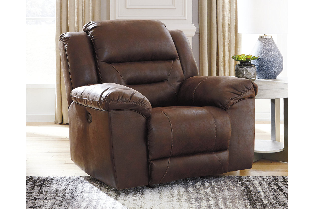 Stoneland Chocolate Power Recliner - 3990498 - Luna Furniture - Dallas Store