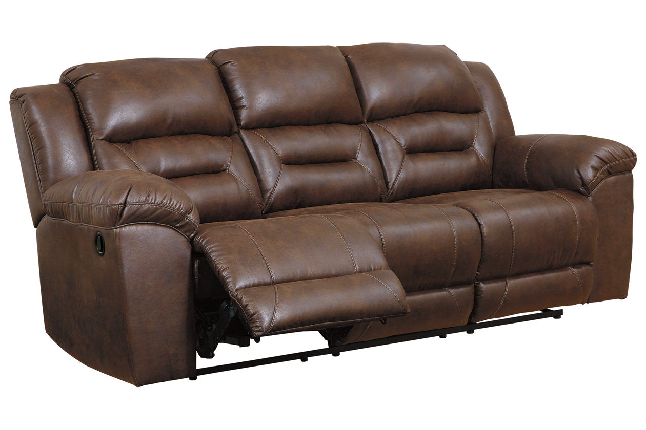 Stoneland Chocolate Reclining Sofa - 3990488 - Luna Furniture - Dallas Store