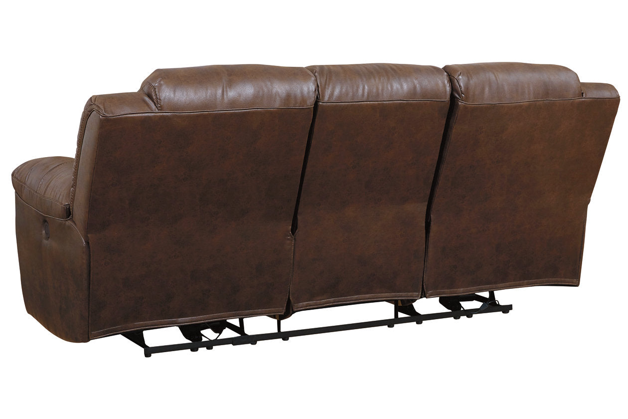 Stoneland Chocolate Reclining Sofa - 3990488 - Luna Furniture - Dallas Store