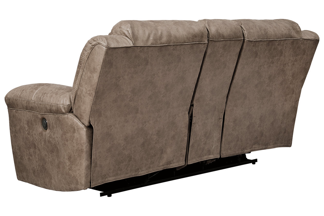 Stoneland Fossil Power Reclining Loveseat with Console - 3990596 - Luna Furniture - Dallas Store