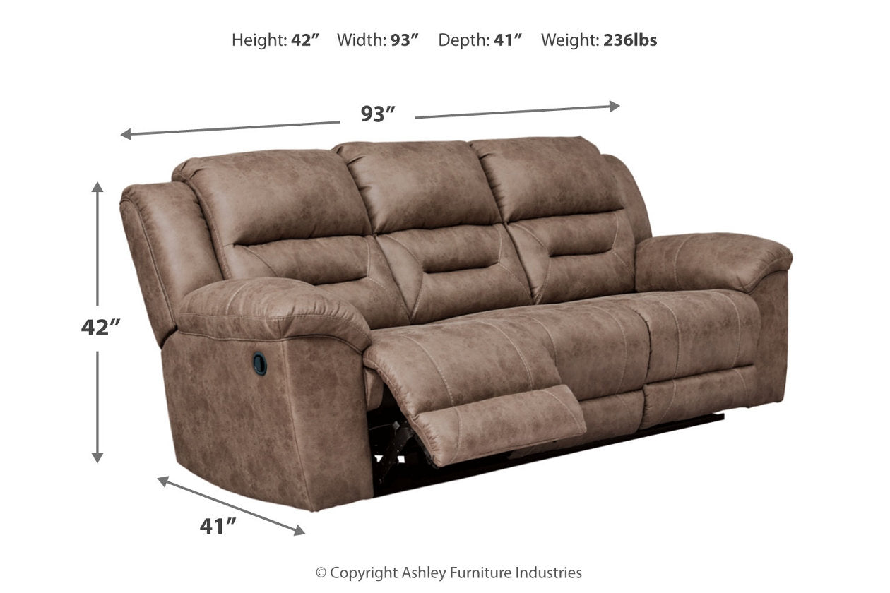 Stoneland Fossil Reclining Sofa - 3990588 - Luna Furniture - Dallas Store