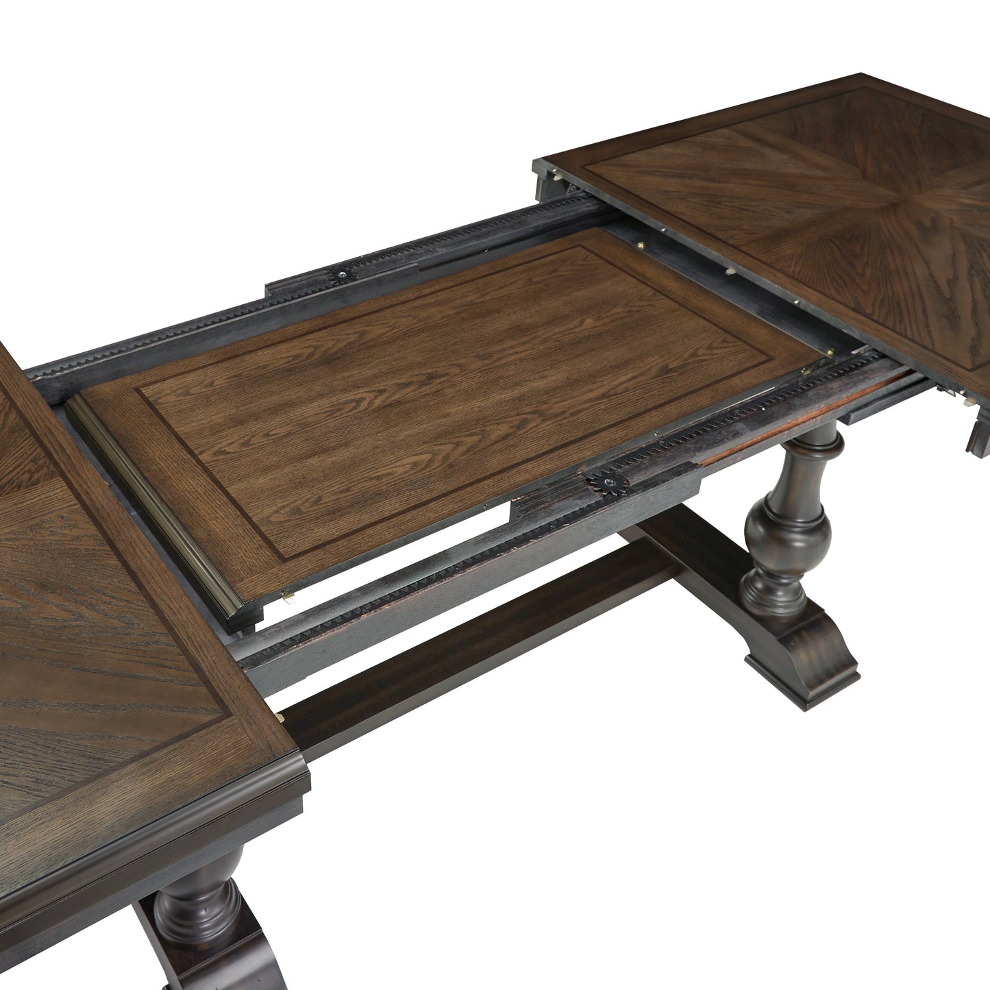Stonington Brown Extendable Dining Set - SET | 5703-104 | 5703-104B | 5703A | 5703S(2) - Luna Furniture - Dallas Store