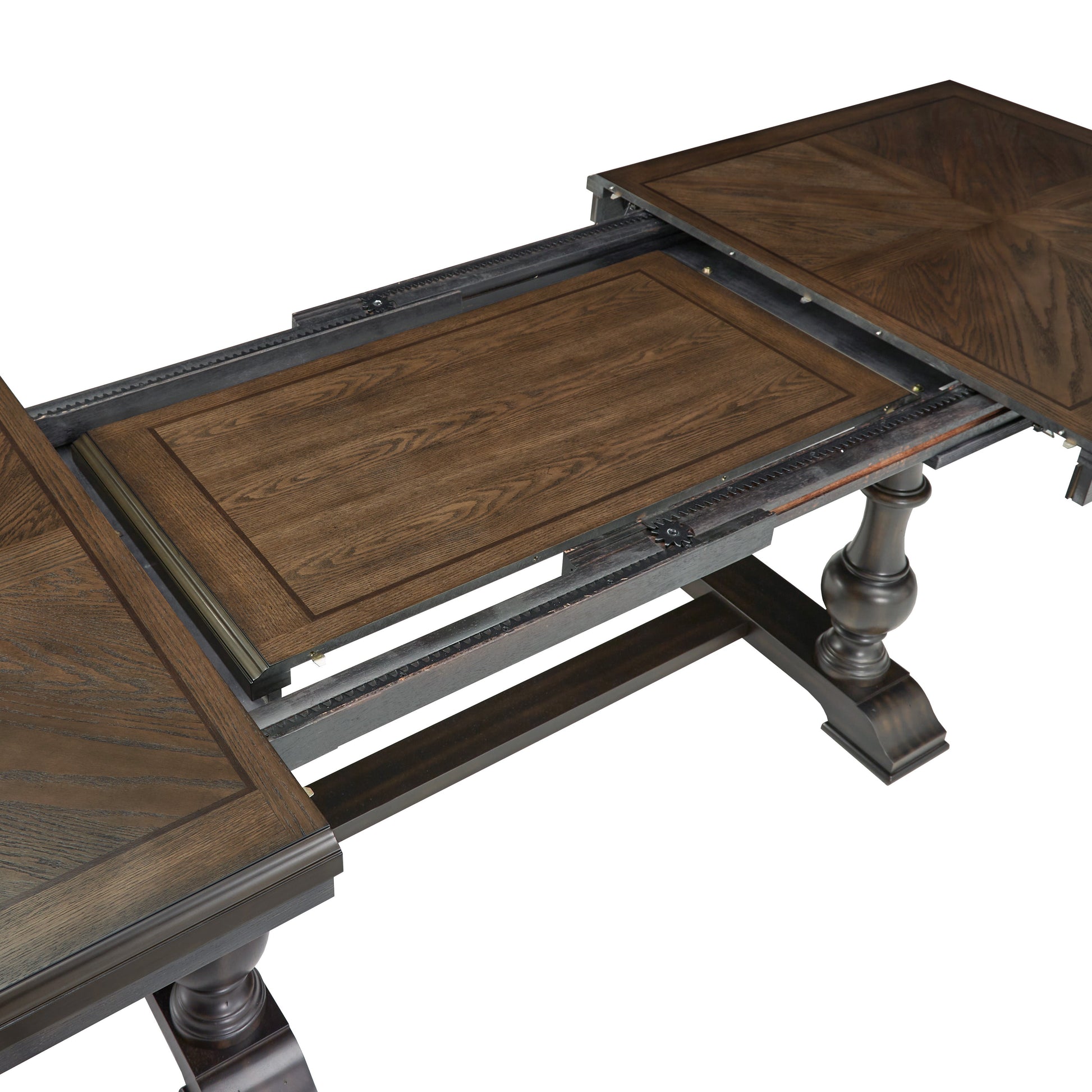 Stonington Brown Extendable Dining Table - SET | 5703-104 | 5703-104B - Luna Furniture - Dallas Store