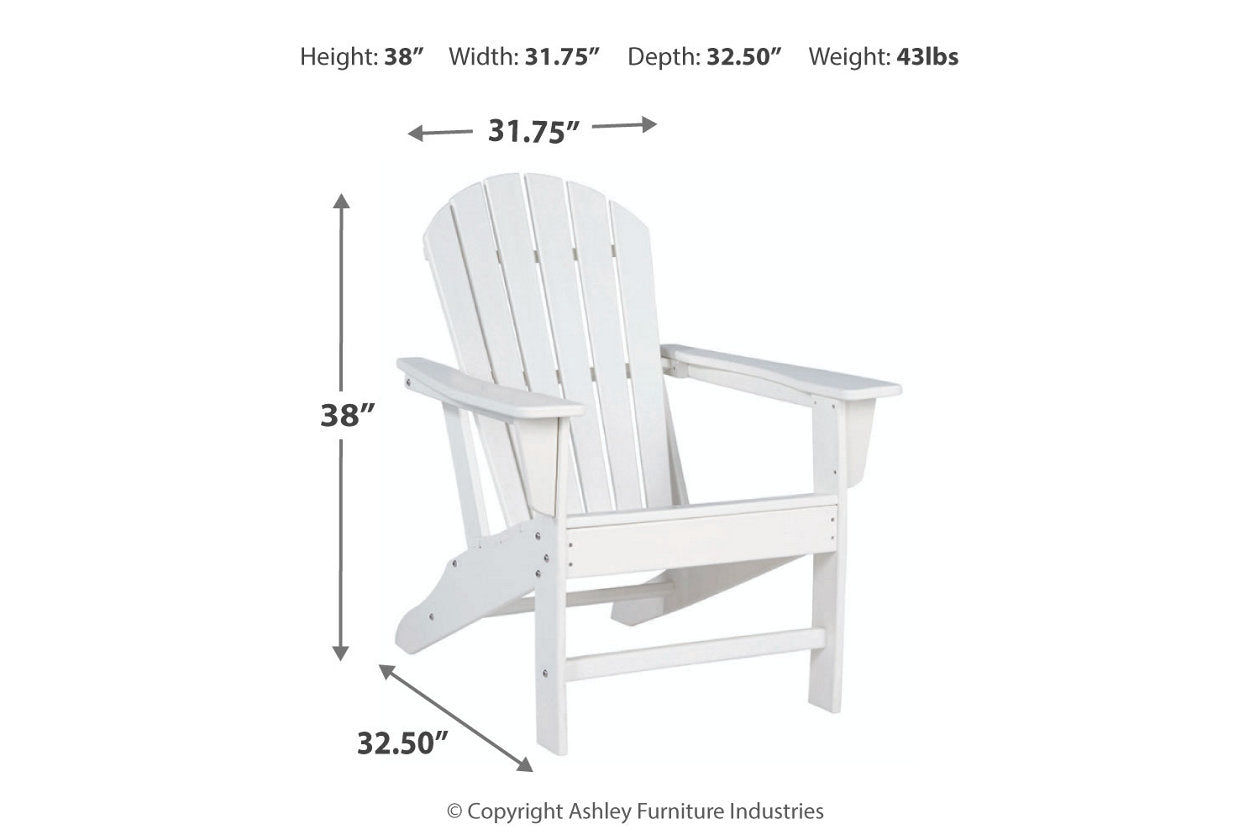 Sundown Treasure White Adirondack Chair - P011-898 - Luna Furniture - Dallas Store