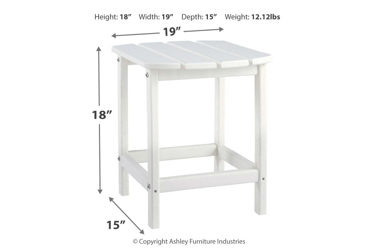 Sundown Treasure White End Table - P011-703 - Luna Furniture - Dallas Store