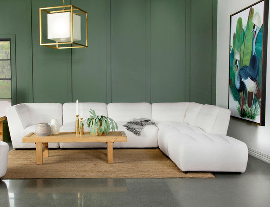 Sunny 6-Piece Upholstered Sectional Natural - 551621-SET - Luna Furniture - Dallas Store
