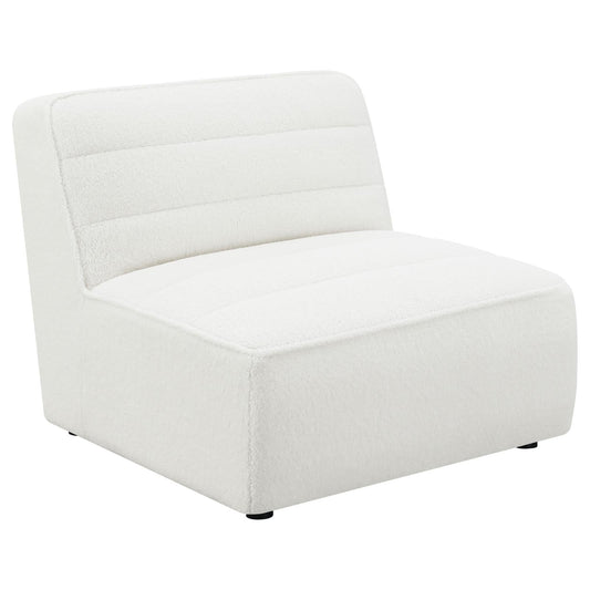 Sunny Natural Upholstered Armless Chair - 551621 - Luna Furniture - Dallas Store