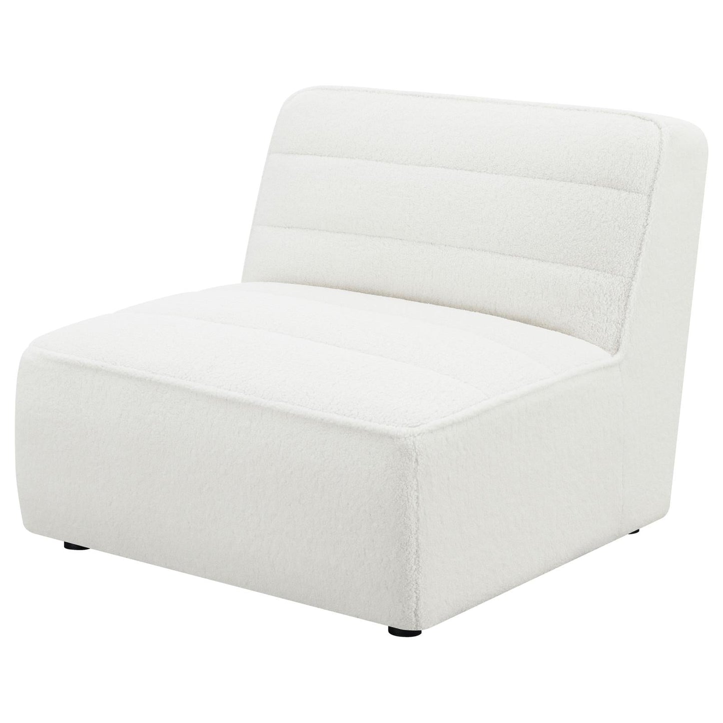Sunny Natural Upholstered Armless Chair - 551621 - Luna Furniture - Dallas Store