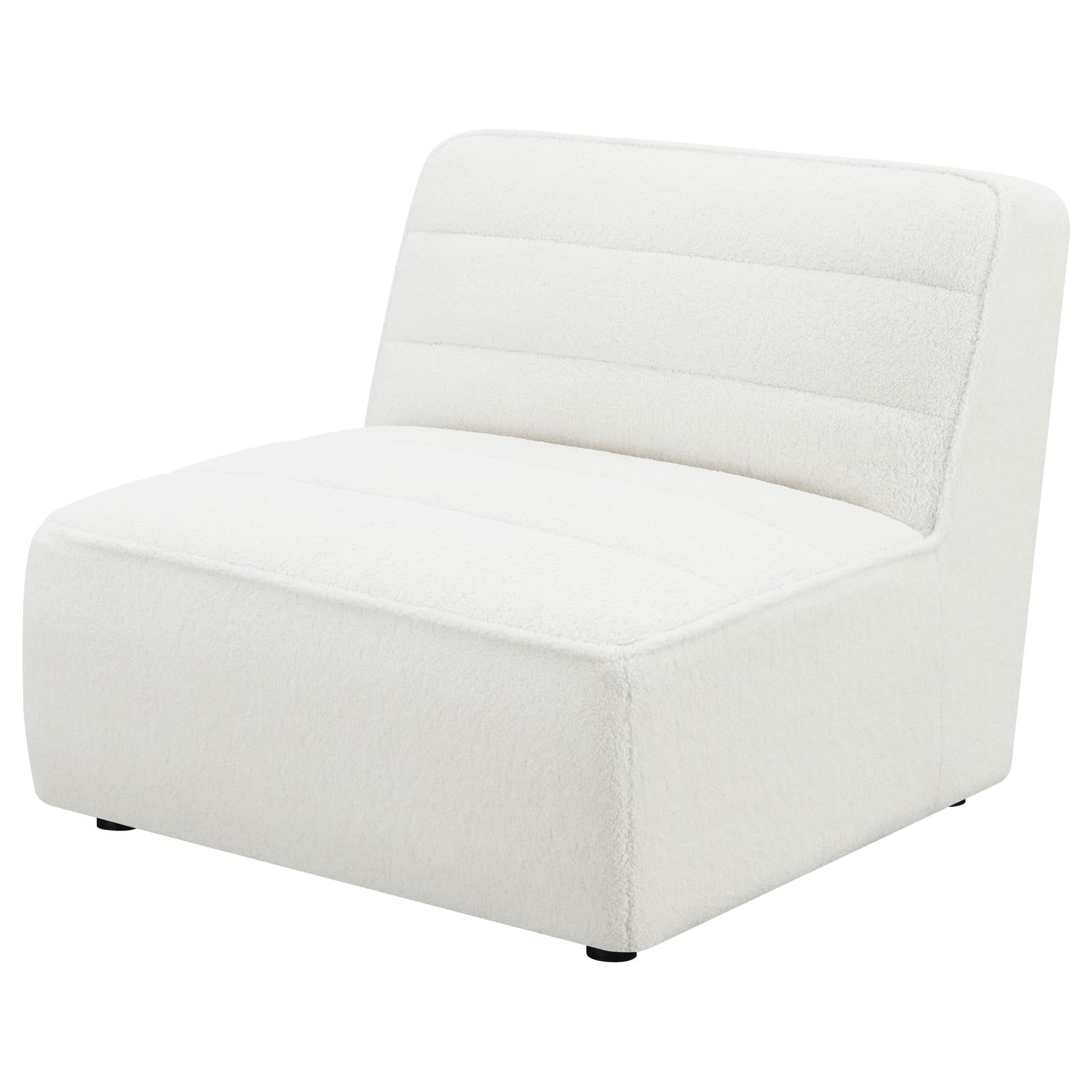Sunny Natural Upholstered Armless Chair - 551621 - Luna Furniture - Dallas Store