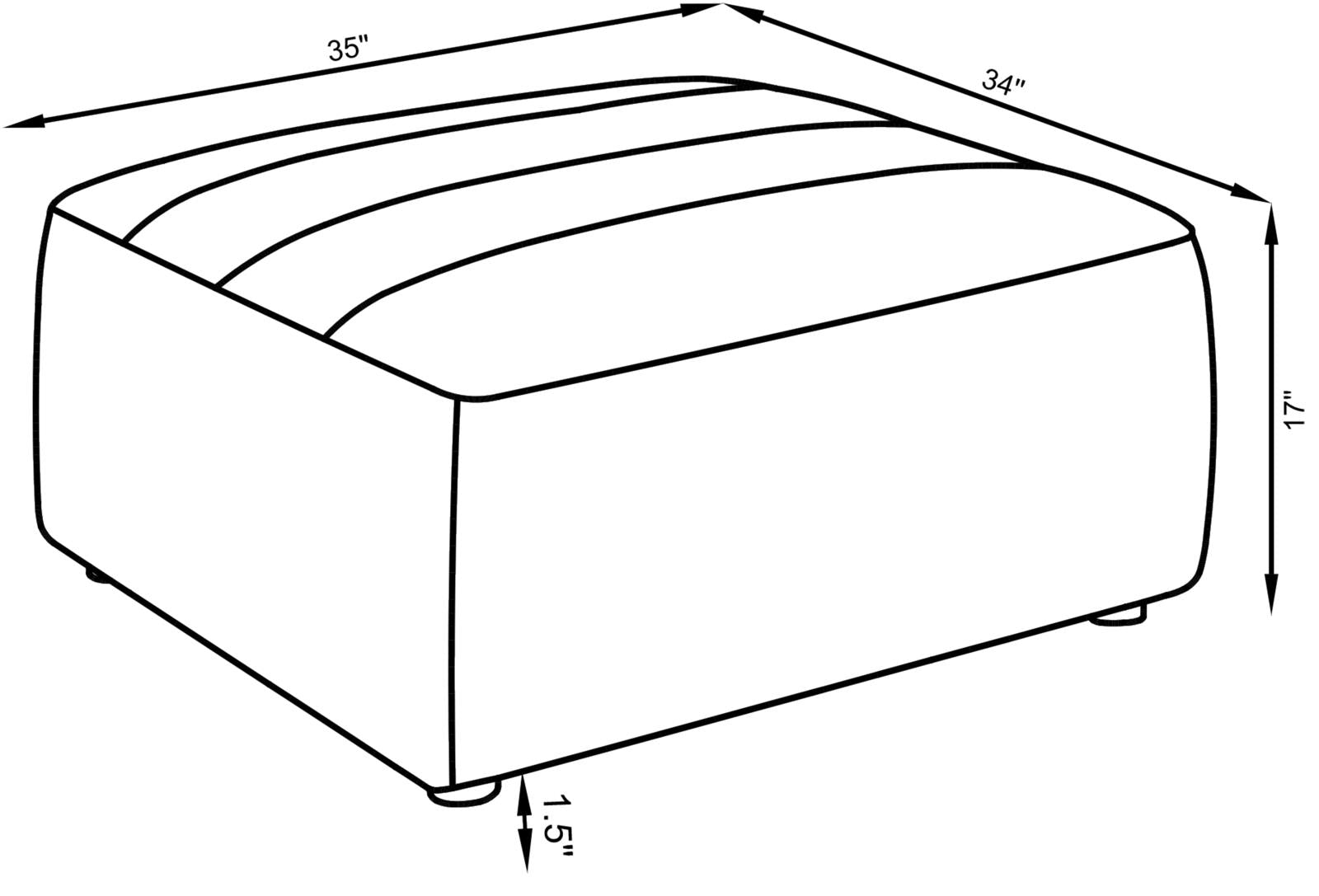 Sunny Upholstered Ottoman Natural - 551623 - Luna Furniture - Dallas Store