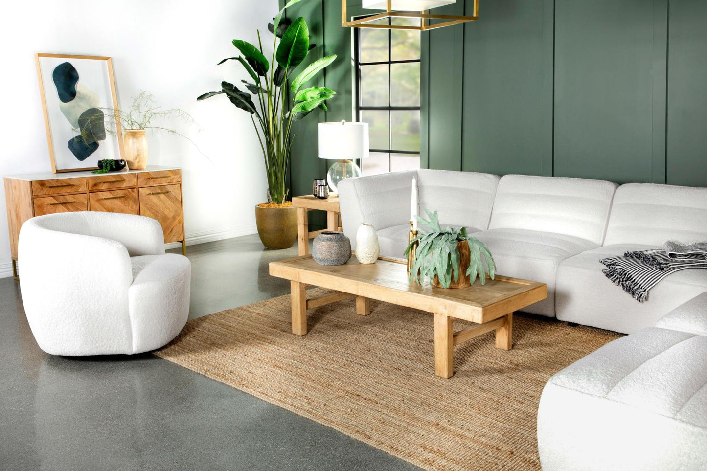 Sunny Upholstered Ottoman Natural - 551623 - Luna Furniture - Dallas Store
