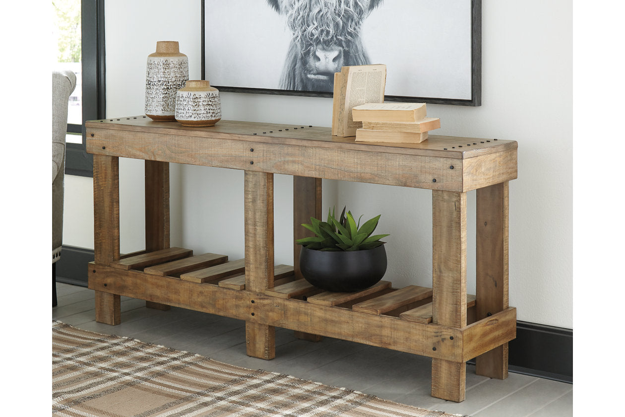 Susandeer Brown Sofa/Console Table - A4000219 - Luna Furniture - Dallas Store