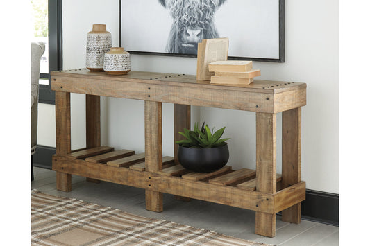 Susandeer Brown Sofa/Console Table - A4000219 - Luna Furniture - Dallas Store