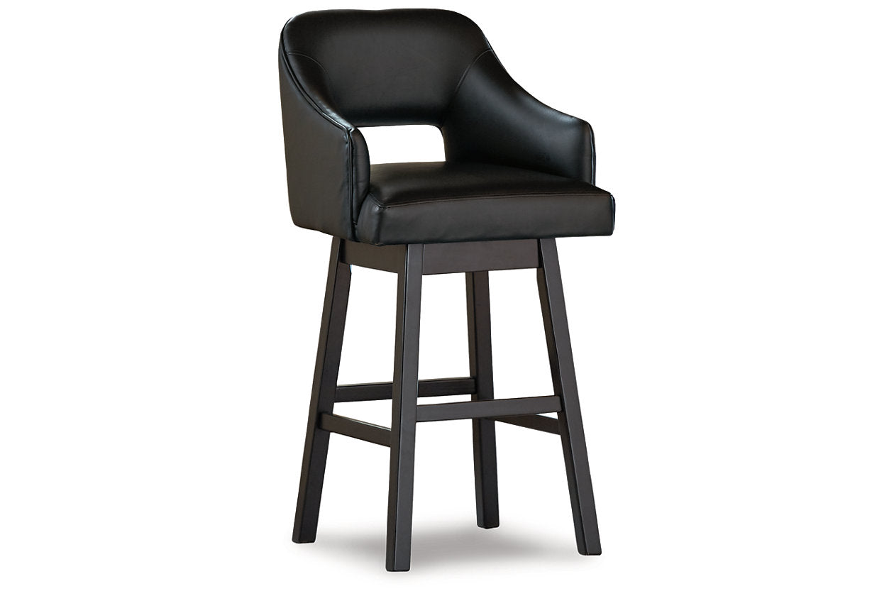 Tallenger Black/Dark Brown Bar Height Barstool, Set of 2 - D380-930 - Luna Furniture - Dallas Store