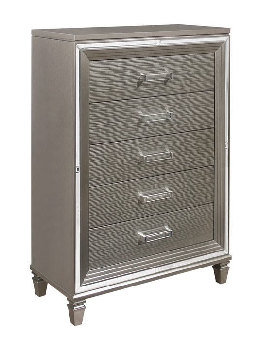 Tamsin Silver/Gray Metallic Chest - 1616-9 - Luna Furniture - Dallas Store