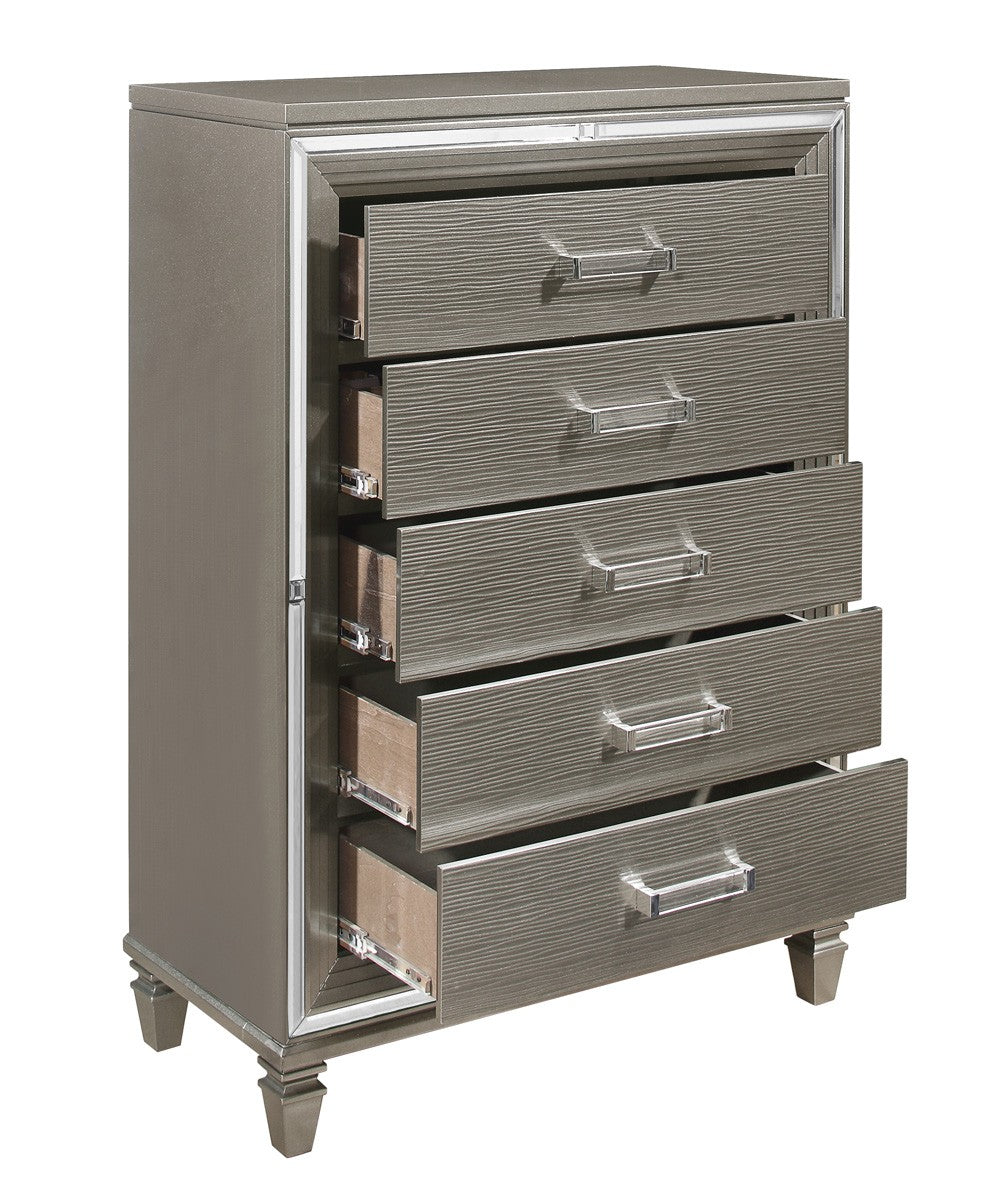 Tamsin Silver/Gray Metallic Chest - 1616-9 - Luna Furniture - Dallas Store