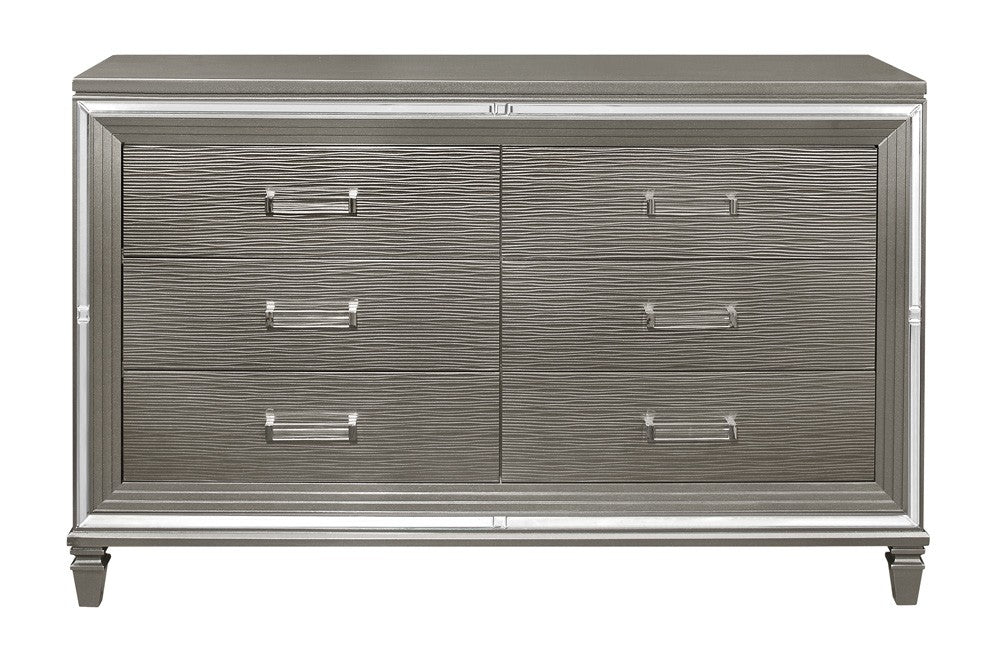 Tamsin Silver/Gray Metallic Dresser - 1616-5 - Luna Furniture - Dallas Store