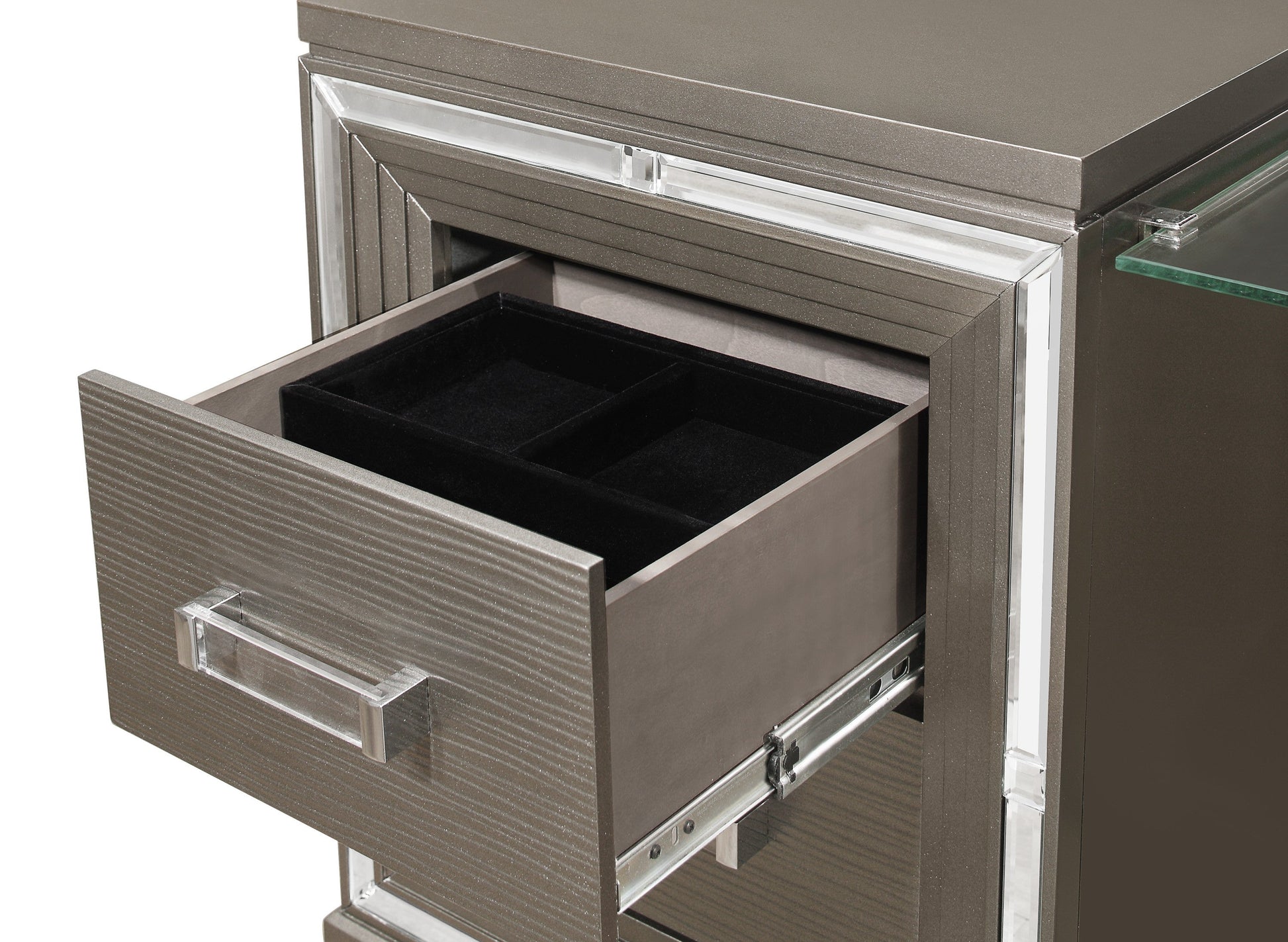 Tamsin Silver/Gray Metallic Vanity Set - SET | 1616-15L | 1616-15R | 1616-15M - Luna Furniture - Dallas Store