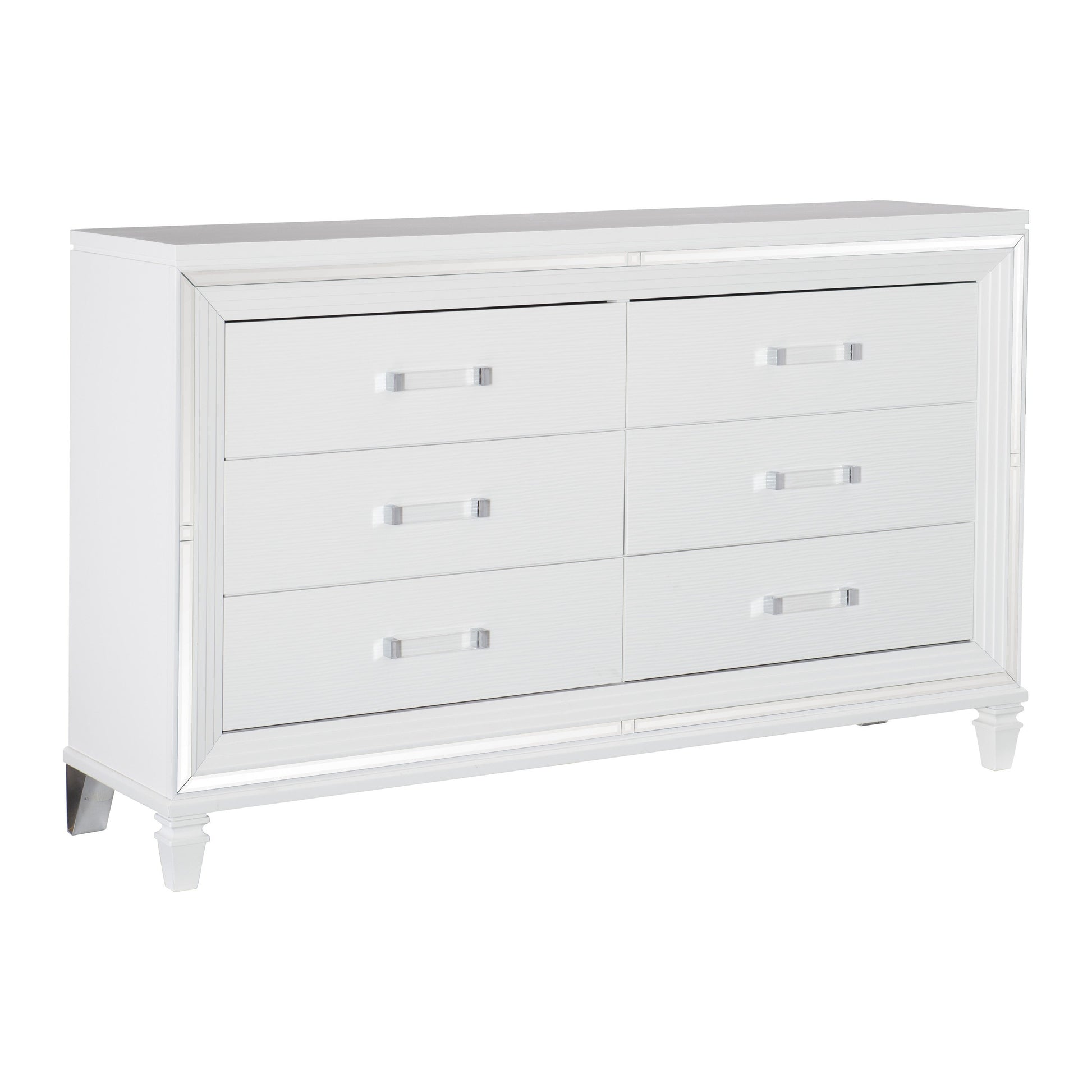 Tamsin White LED Upholstered Storage Platform Bedroom Set - SET | 1616WK-1 | 1616WK-2 | 1616W-3 | 1616W-5 | 1616W-6 | 1616W-4 | 1616W-9 - Luna Furniture - Dallas Store